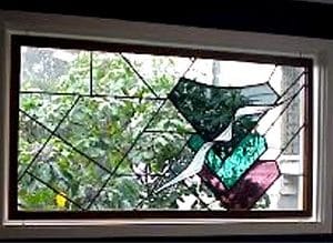 Framed lead light panel