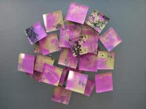 Pink Jungle Glass Tiles