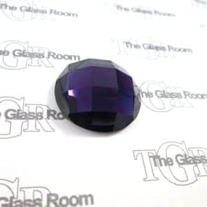 Mirror Backed Faceted Round Jewel 30mm - Purple