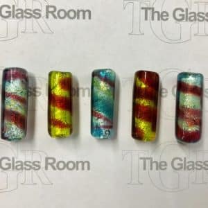 5 x 28mm long Swirl Beads (Mixed colours)