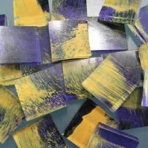 MONET Golden Ray Lily Glass Tiles