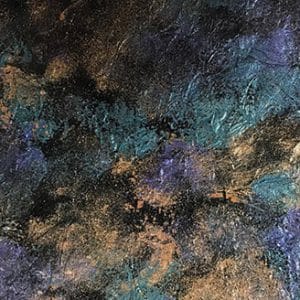 Copper Teal Monet Glass