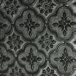 Black & Silver Arabesque Mosaic Glass