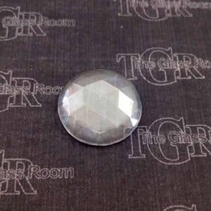 Round Faceted 25mm - Clear