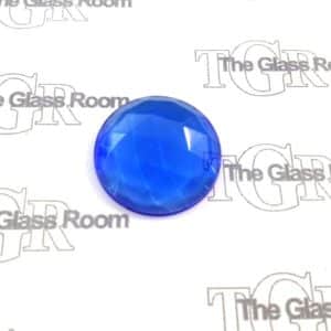 Round Faceted 25mm - Mid Blue