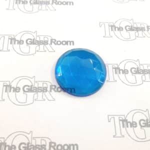 Round Faceted 25mm - Aqua