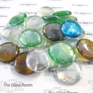 Mixed Blobs, assorted colours 30mm in Diameter. Approx 20 per bag.