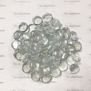 Clear Irisised Blobs 20mm in diameter. Bag weighs approx 414 grams.